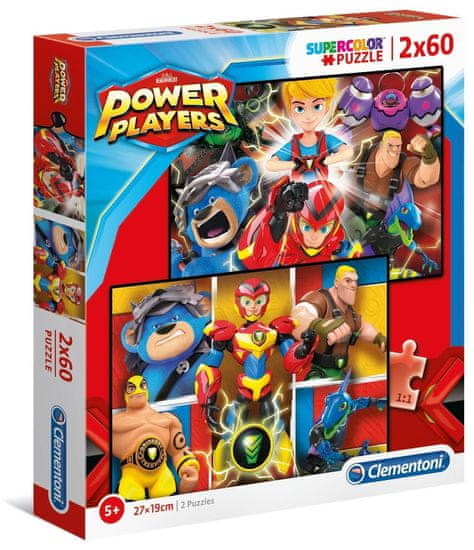 Clementoni Puzzle Power Players 2x60 dielikov
