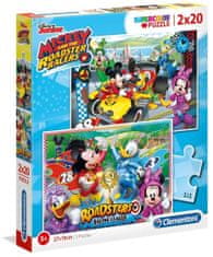 Clementoni Puzzle Mickey a pretekári 2x20 dielikov