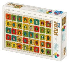 D-Toys Puzzle Vzorkovník: Sovy 1000 dielikov