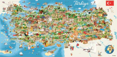 AnaTolian Panoramatické puzzle Mapa Turecka 1500 dielikov