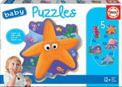 EDUCA Baby puzzle Podvodný svet 5v1 (2-4 dieliky)