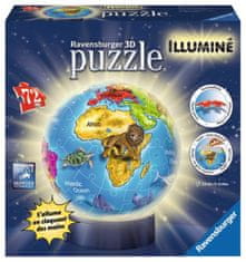 Ravensburger Svietiace puzzleball Globus 72 dielikov