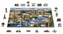 Wooden city Drevené puzzle Svetové pamiatky 2v1, 75 dielikov EKO
