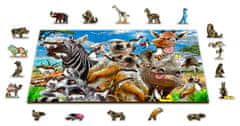 Wooden city Drevené puzzle Vitajte v Afrike 2v1, 300 dielikov EKO