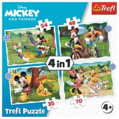 Trefl Puzzle Mickey Mouse: Krásny deň 4v1 (35,48,54,70 dielikov)