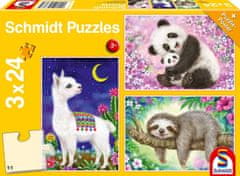 Schmidt Puzzle Zvieratká 3x24 dielikov