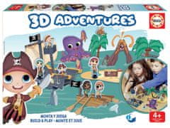EDUCA 3D puzzle Pirátsky ostrov 68 dielikov