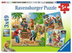 Ravensburger Puzzle Pirátske dobrodružstvo 3x49 dielikov