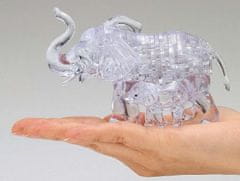 HCM Kinzel 3D Crystal puzzle Slon s mláďaťom 46 dielikov