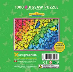 EuroGraphics Puzzle v plechovej krabičke Motýlia dúha 1000 dielikov