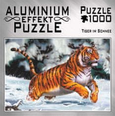 M.I.C. Metalické puzzle Tiger v snehu 1000 dielikov