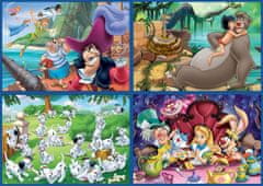 EDUCA Puzzle Disney rozprávky 4v1 (50,80,100,150 dielikov)