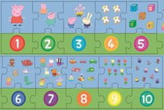 Trefl Vzdelávacie puzzle Čísla Peppa Pig 20 dielikov