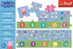 Trefl Vzdelávacie puzzle Čísla Peppa Pig 20 dielikov