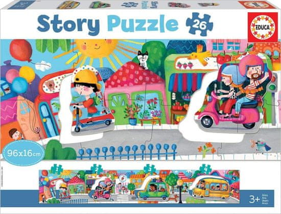 EDUCA Story puzzle Doprava v meste 26 dielikov