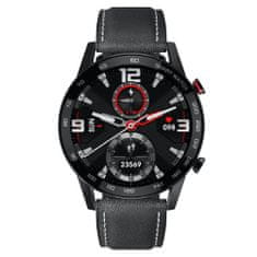 Neogo SmartMove 5T, smart hodinky, čierne/kožené