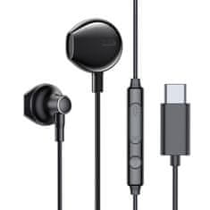 Joyroom JR-EC03 slúchadlá do uší USB-C, čierne
