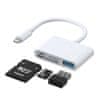 Joyroom S-H142 čítačka kariet SD / TF / USB OTG / Lightning, biela