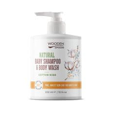 WoodenSpoon Detský sprchový gél a šampón na vlasy 2v1 Cotton Kiss Wooden Spoon 300ml