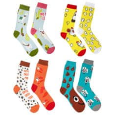 VivoVita Funny Socks – Sada ponožiek so zábavnými vzormi (4 páry), 43-45