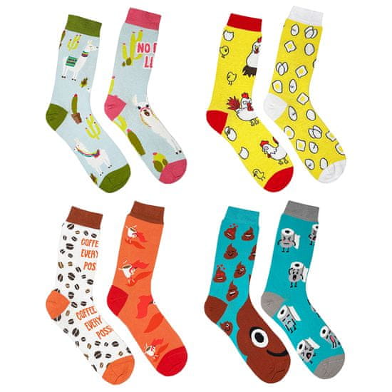 VivoVita Funny Socks – Sada ponožiek so zábavnými vzormi (4 páry)
