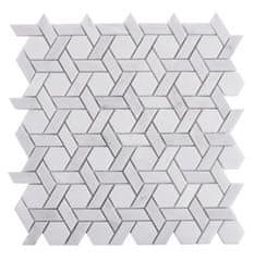 DUNIN Mozaika Carrara White Armor - cena za 1 kus 300 x 290mm, 11.49 ks / m2