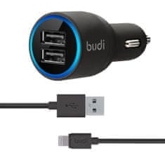 SEFIS nabíječka do auta 2x USB 20W 2.1A 5V s Lightning káblom 1,2m pre iPhone