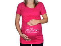 Divja Ružové tehotenské tričko Budem čertík po oteckovi