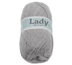 Priadza LADY de Luxe - 100g / 238 m - svetlá šedá