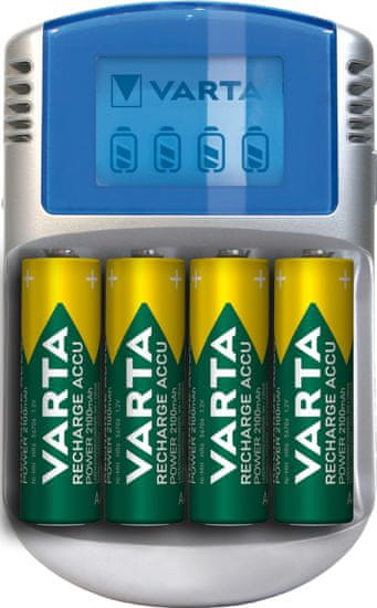 VARTA LCD Charger + 4 AA 2600 mAh R2U & 12V & USB 57070201451
