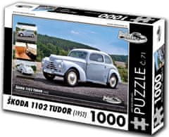 RETRO-AUTA© Puzzle č. 71 Škoda 1102 TUDOR (1952) 1000 dielikov