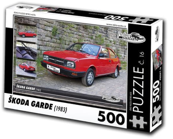 RETRO-AUTA© Puzzle č. 16 Škoda Garde (1983) 500 dielikov