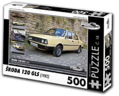 RETRO-AUTA© Puzzle č. 18 Škoda 120 GLS (1982) 500 dielikov