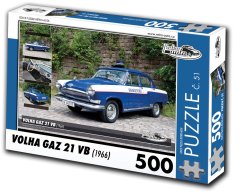 RETRO-AUTA© Puzzle č. 51 Volga Gaz 21 VB (1966) 500 dielikov