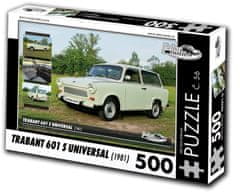 RETRO-AUTA© Puzzle č. 56 Trabant 601 S Universal (1981) 500 dielikov