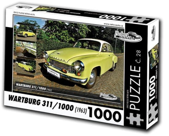 RETRO-AUTA© Puzzle č. 28 Wartburg 311/1000 (1963) 1000 dielikov