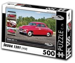 RETRO-AUTA© Puzzle č. 76 Škoda 1201 (1958) 500 dielikov