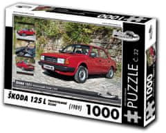RETRO-AUTA© Puzzle č. 32 Škoda 125 L pravostranné riadenie (1989) 1000 dielikov