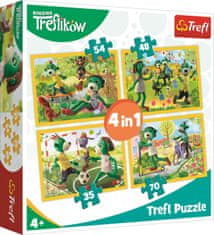 Trefl Puzzle Treflíci: Spoločné chvíle 4v1 (35,48,54,70 dielikov)