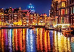 Clementoni Puzzle Nočný Amsterdam, Holandsko 500 dielikov