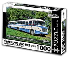 RETRO-AUTA© Puzzle BUS č. 14 Škoda 706 RTO KAR (1968) 1000 dielikov