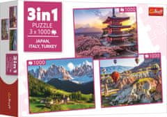 Trefl Puzzle Japonsko, Taliansko, Turecko 3x1000 dielikov