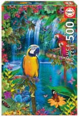 EDUCA Puzzle Raj tropických papagájov 500 dielikov