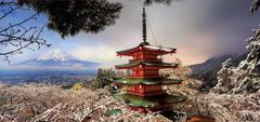 EDUCA Panoramatické puzzle Hora Fuji, Japonsko 3000 dielikov