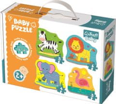 Trefl Baby puzzle Zvieratá na safari 4v1 (3,4,5,6 dielikov)