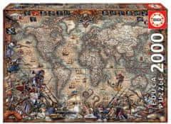 EDUCA Puzzle Pirátska mapa 2000 dielikov