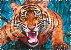 Trefl Crazy Shapes puzzle Útok tigra 600 dielikov