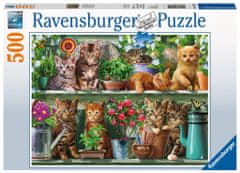 Ravensburger Puzzle Mačky na poličke 500 dielikov