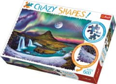Trefl Crazy Shapes puzzle Polárna žiara nad Islandom 600 dielikov