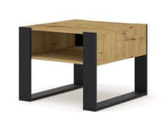 Homlando Konferenčný stolík MONDI 60x60 cm dub artisan / čierny 
